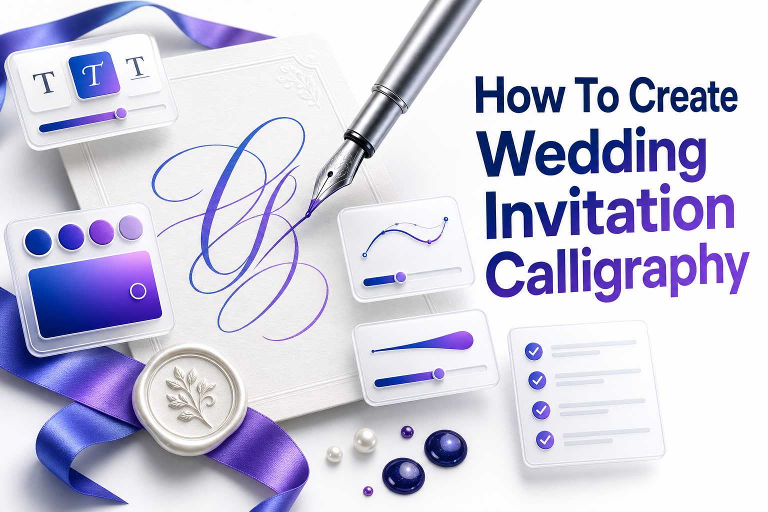 how-to-create-wedding-invitation-calligraphy-e913 Hand lettering a wedding invitation in elegant calligraphy with ink and nib